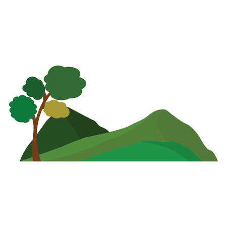 abstract cute landscapeのイラスト素材