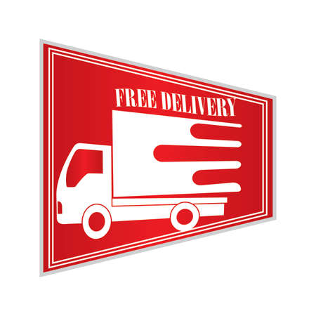 Free delivery labelのイラスト素材