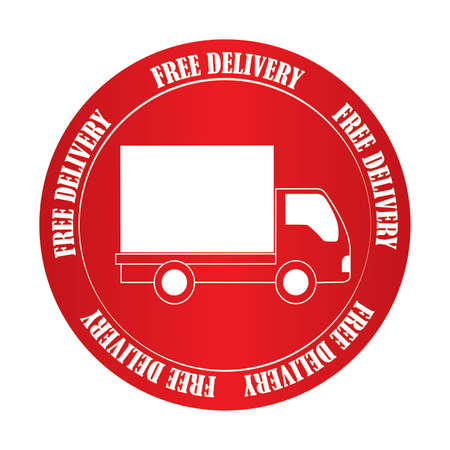 Free delivery labelのイラスト素材