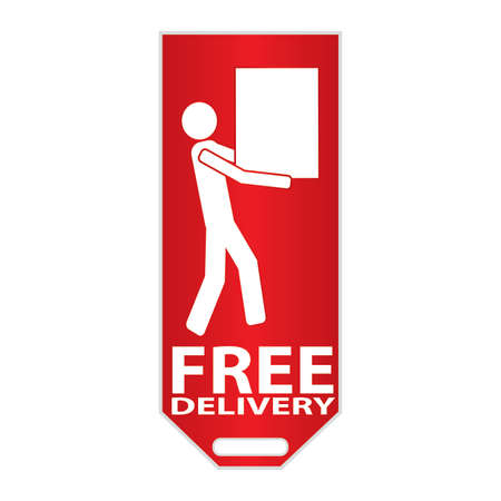 Free delivery labelのイラスト素材