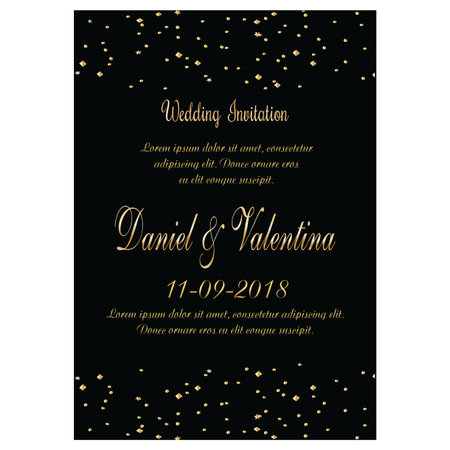 Wedding invitation cardのイラスト素材