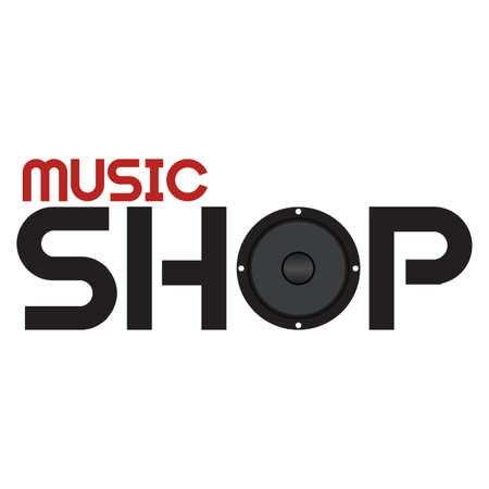 music shop labelのイラスト素材