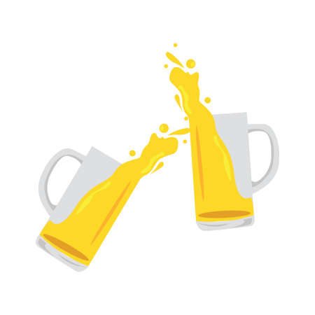 abstract delicious beer on a white backgroundのイラスト素材