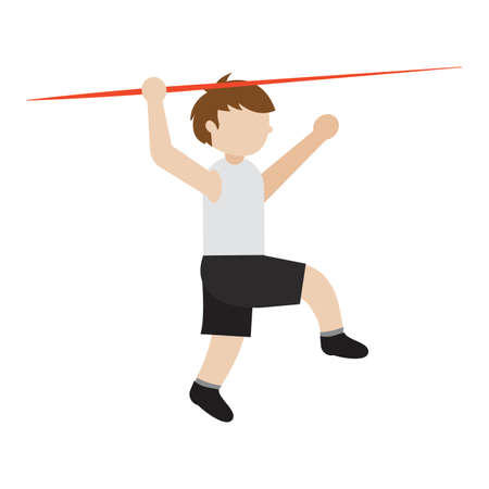 abstract young person doing exercise on a white backgroundのイラスト素材