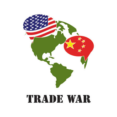 Trade War Backgroundのイラスト素材