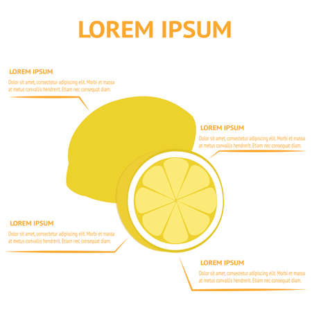 Abstract food infographic background with some special objectsのイラスト素材