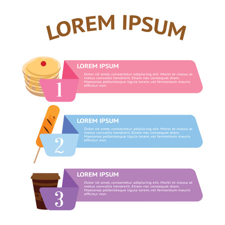 Abstract food infographic background with some special objectsのイラスト素材