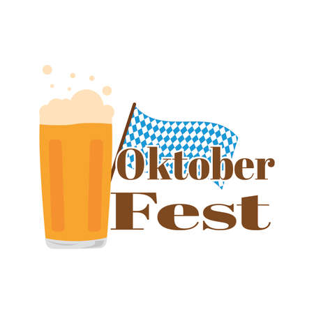 Oktoberfest background with some allusive special objectsのイラスト素材