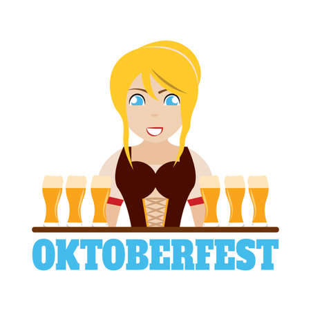 Oktoberfest background with some allusive special objectsのイラスト素材