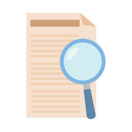 lens and paper icon. Vector illustration designのイラスト素材