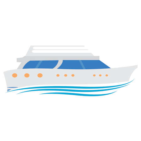 Side view of a vacation cruise. Vector illustration designのイラスト素材