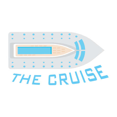 Vacation cruise with text, vector illustration designのイラスト素材
