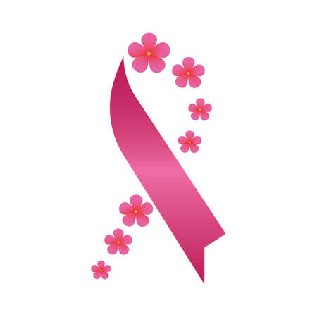 pink ribbon for breast cancer campaign, vector illustration designのイラスト素材