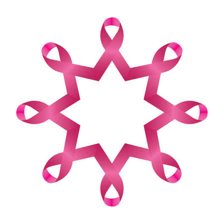 pink ribbon for breast cancer campaign, vector illustration designのイラスト素材