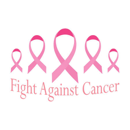 pink ribbon for breast cancer campaign, vector illustration designのイラスト素材