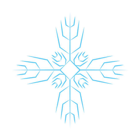 cute blue snowflakeのイラスト素材