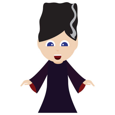 cute halloween cartoon costume, vector illustration designのイラスト素材