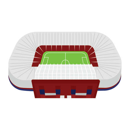 abstract isolated soccer stadium, vector illustration designのイラスト素材