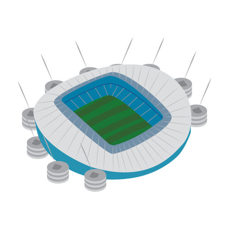 abstract isolated soccer stadium, vector illustration designのイラスト素材