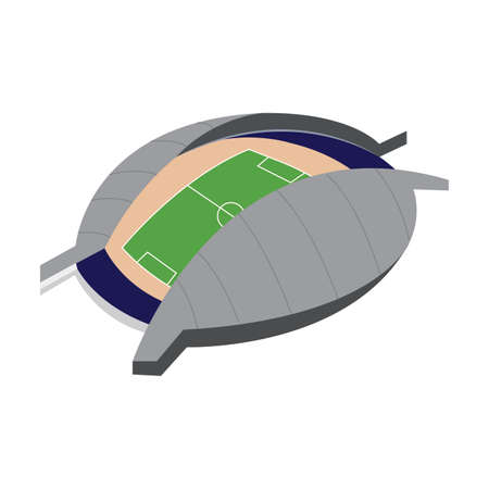 abstract isolated soccer stadium, vector illustration designのイラスト素材