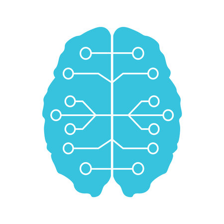 abstract cloud brain connections, vector illustration design