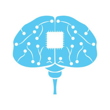 abstract cloud brain connections, vector illustration designのイラスト素材