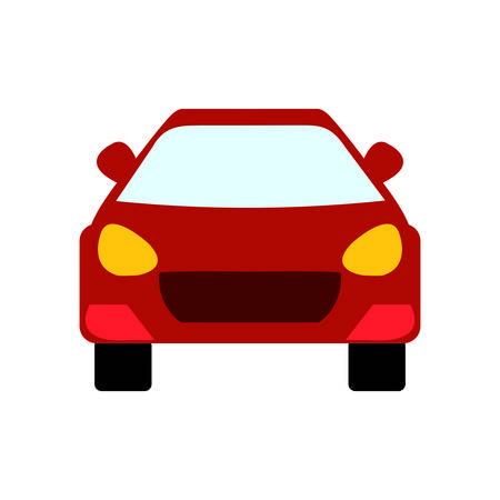 front view of a car, vector illustration designのイラスト素材