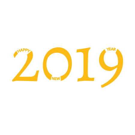 happy new year 2019 background with some special objectsのイラスト素材