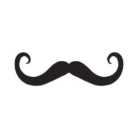 abstract cute mustache on a white backgrond, vector illustration designのイラスト素材