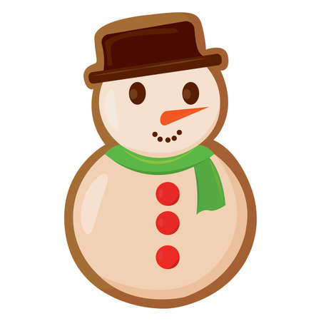 cute happy christmas sticker, vector illustration designのイラスト素材