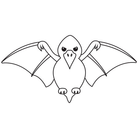 lineout cute cartoon dinosaur, vector illustration designのイラスト素材