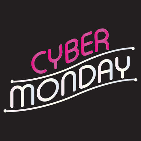 Cyber monday background with some special objects, vector illustration designのイラスト素材