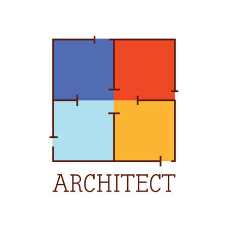 Abstract architect iconのイラスト素材