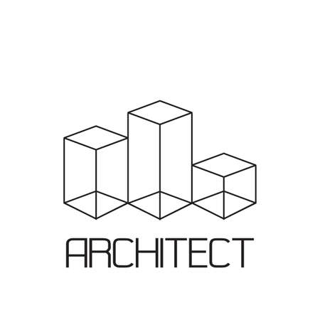 Abstract architect iconのイラスト素材