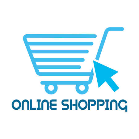 online shopping background with some special objectsのイラスト素材