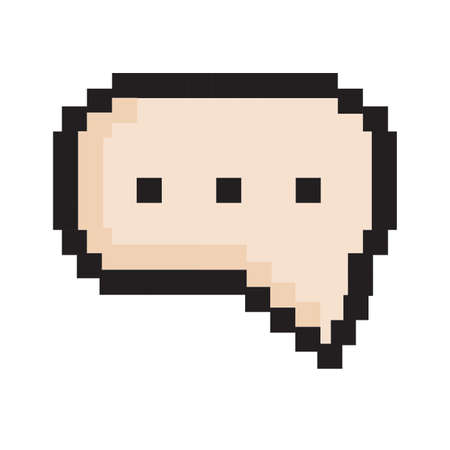 Dialog with pixel styleのイラスト素材