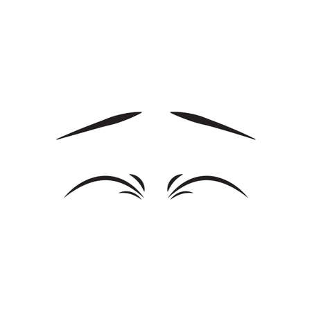 abstract eye expression on a white background, vector illustration designのイラスト素材