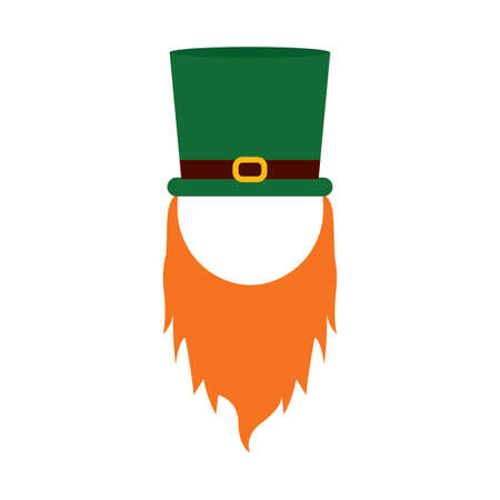 front view of elf face represent saint patrick day, vector illustration designのイラスト素材