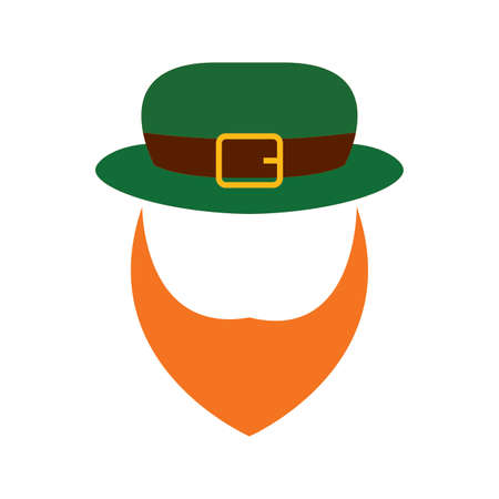 front view of elf face represent saint patrick day, vector illustration designのイラスト素材