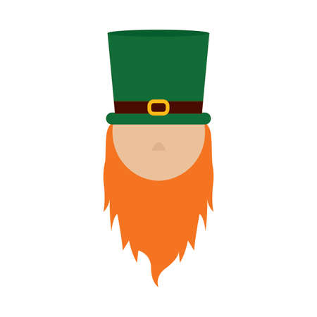 front view of elf face represent saint patrick day, vector illustration designのイラスト素材