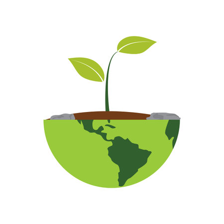 Cute world to represent the care of the enviroment, vector illustration design