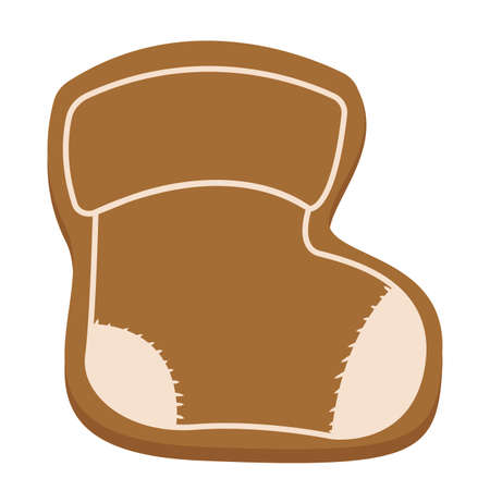 abstract cute christmas cookie on a white background, vector illustration designのイラスト素材