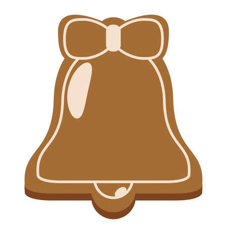 abstract cute christmas cookie on a white background, vector illustration designのイラスト素材