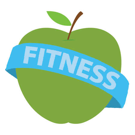 Fitness icon on a white background, vector illustration designのイラスト素材