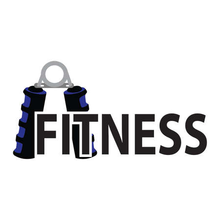 Fitness icon on a white background, vector illustration designのイラスト素材