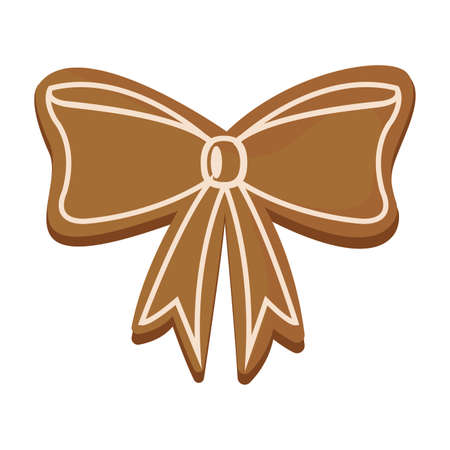 abstract cute christmas cookie on a white background, vector illustration designのイラスト素材