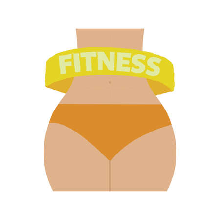 Fitness icon on a white background, vector illustration designのイラスト素材