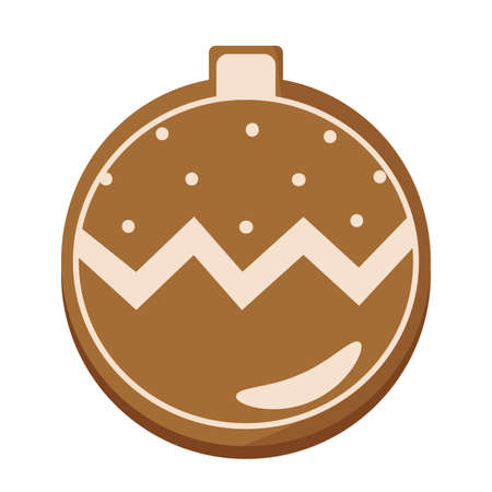 abstract cute christmas cookie on a white background, vector illustration designのイラスト素材
