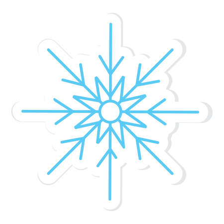 Cute snowflake stickerのイラスト素材