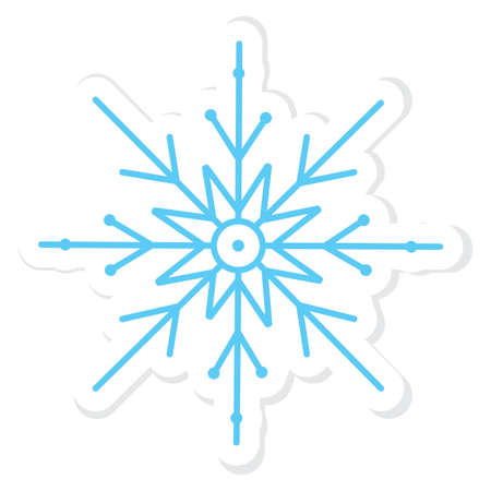 Cute snowflake stickerのイラスト素材